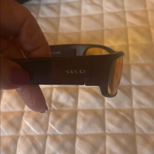 Gucci Black Sunglasses with Gold Accents Women or Men Vintage